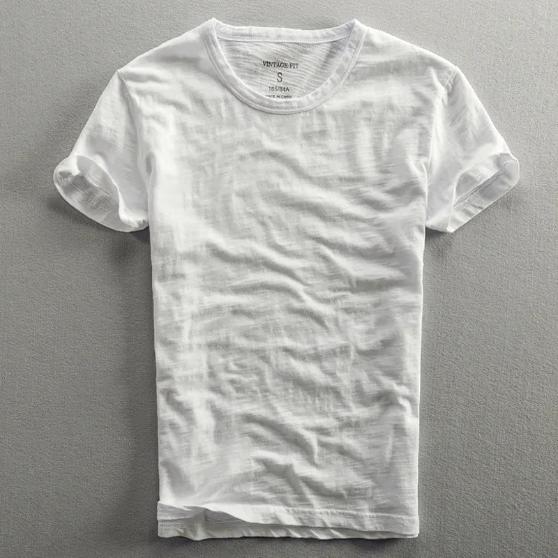 Vintage Baumwolle T-Shirt aus Jeansstoff