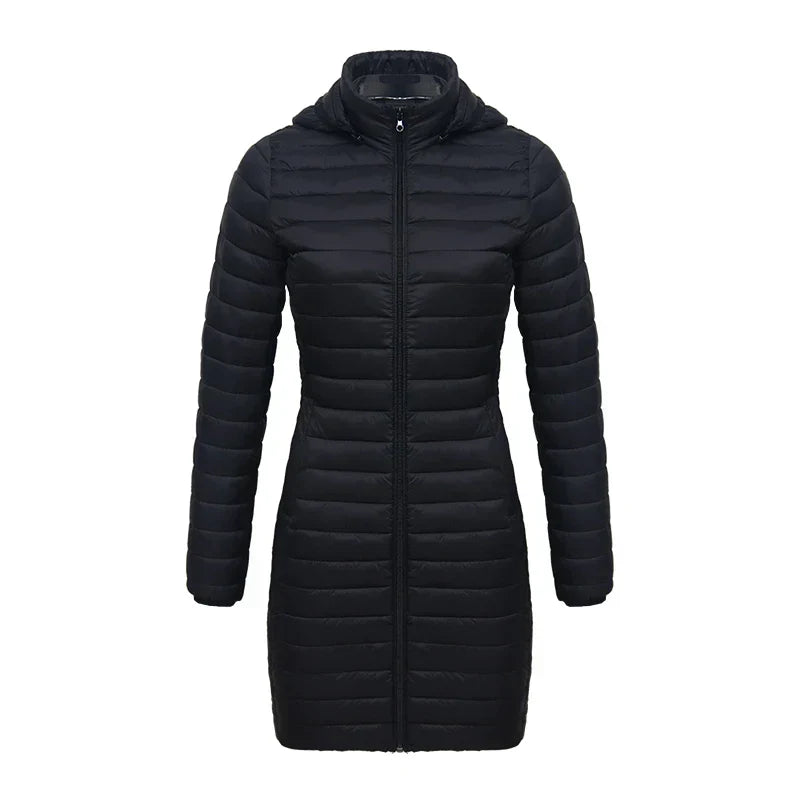 ModeGeist | Slim Fit Abnehmbare Kapuze Reißverschluss Baumwolle Winterjacke