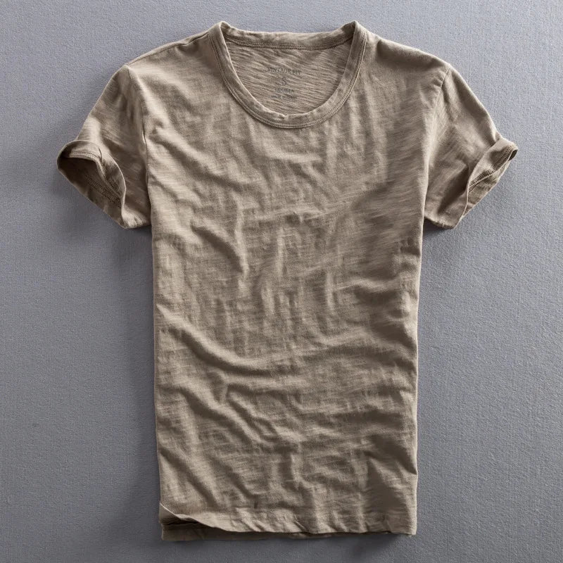 Vintage Baumwolle T-Shirt aus Jeansstoff