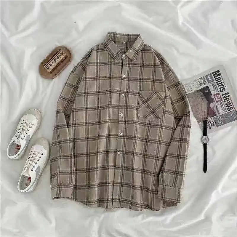 ModeGeist | Klassisch Kariert Overshirt Baumwollmischung Lässig und Zeitlos