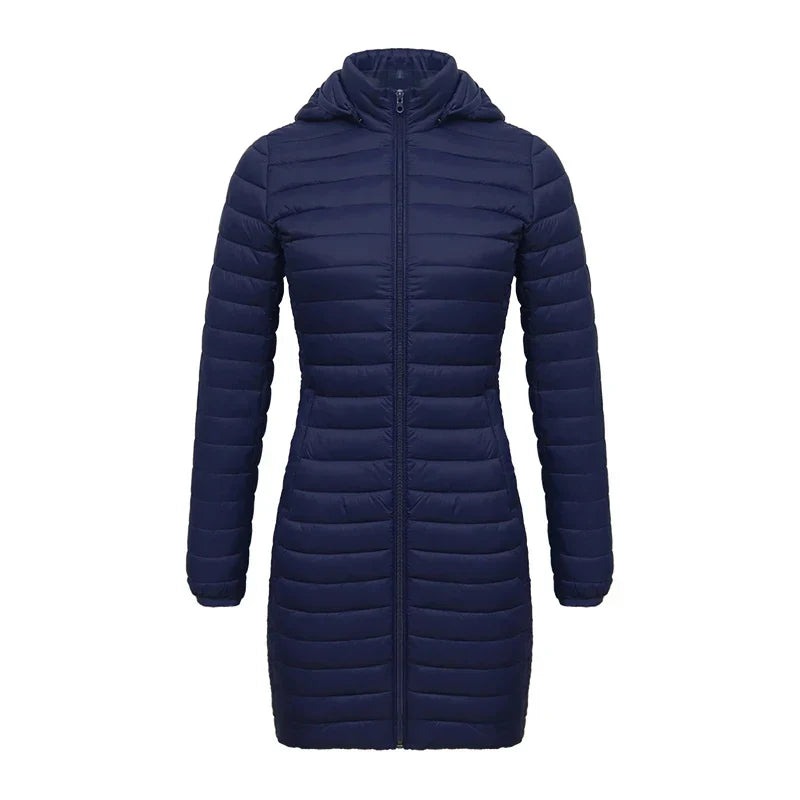 ModeGeist | Slim Fit Abnehmbare Kapuze Reißverschluss Baumwolle Winterjacke