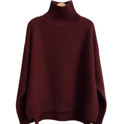 ModeGeist | Oversized Rollkragenpullover Gestricktes Polyester Komfort und Eleganz
