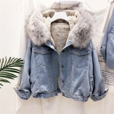 ModeGeist | Denim Winterjacke für Damen