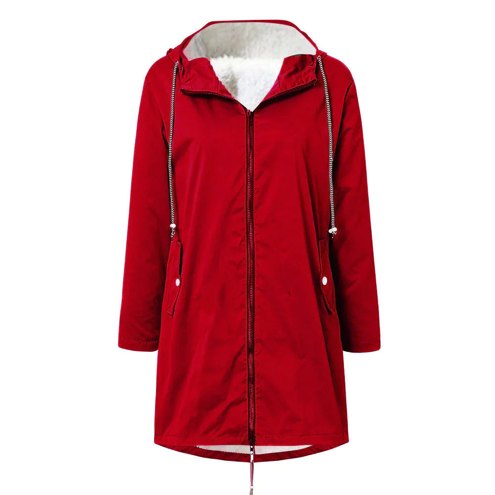 ModeGeist | Wasserdichter Fleece-Pullover mit Kapuze für Frauen Perfekt für Herbst Winter