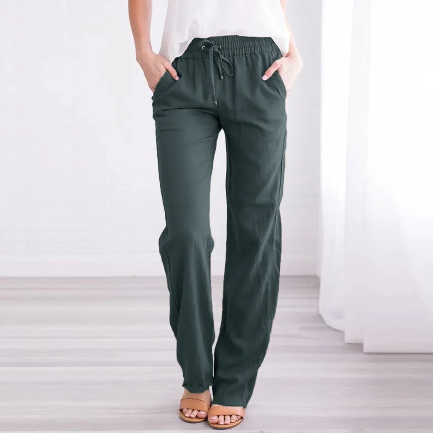 LUCIANA Weite Hose mit Kordelzug