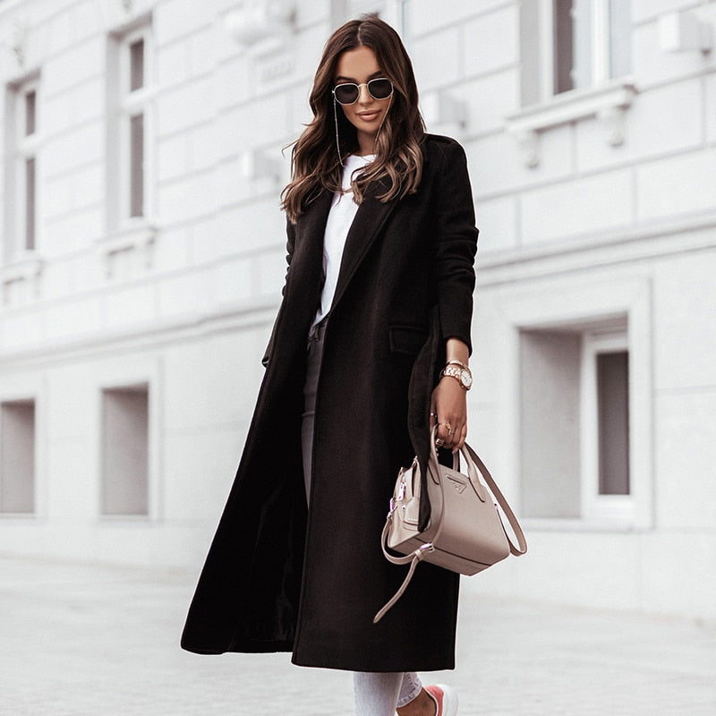 ModeGeist | Lange Wolljacke für Damen