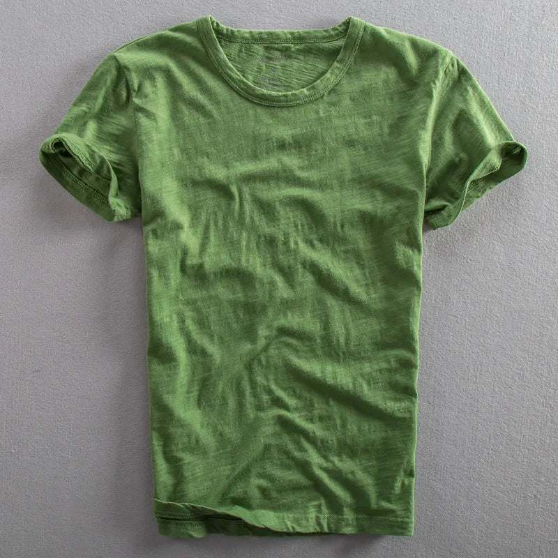 Vintage Baumwolle T-Shirt aus Jeansstoff