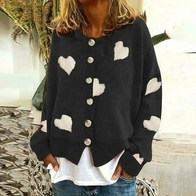ModeGeist | Strickjacke mit Herzdruck