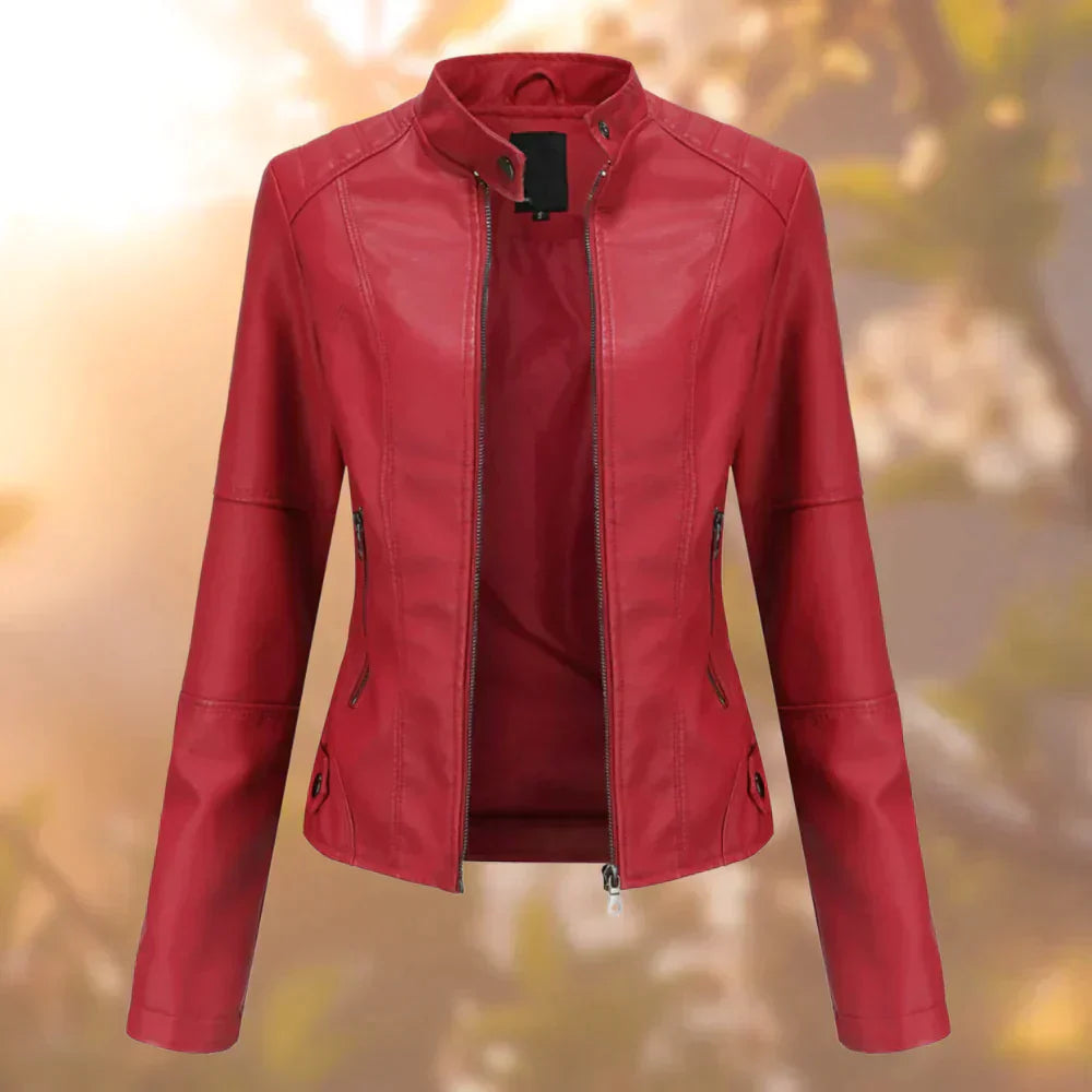 ModeGeist | Bikerjacke für Damen Schlanke Passform