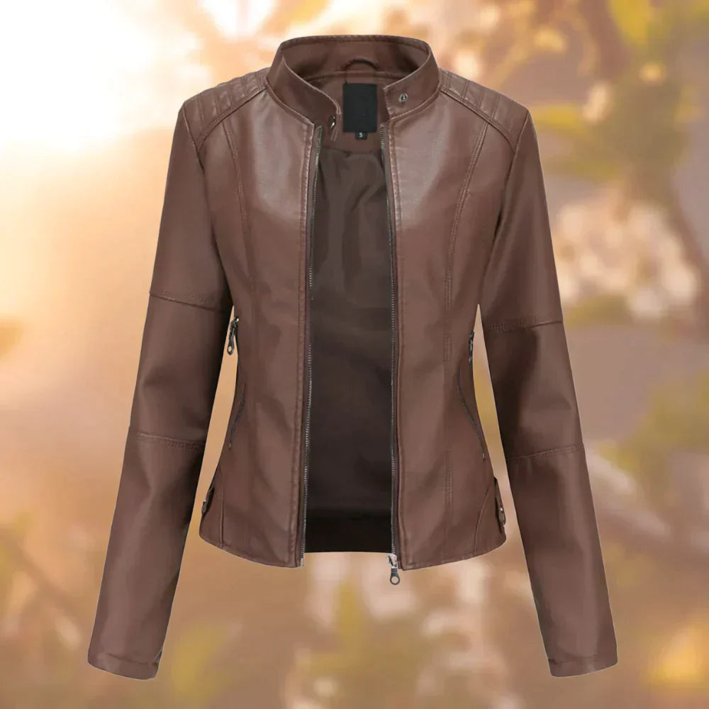 ModeGeist | Bikerjacke für Damen Schlanke Passform