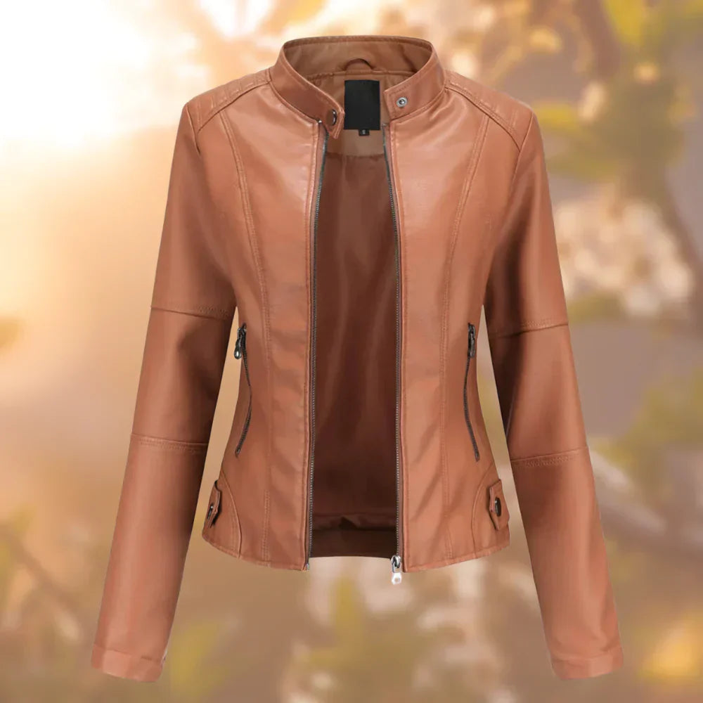 ModeGeist | Bikerjacke für Damen Schlanke Passform