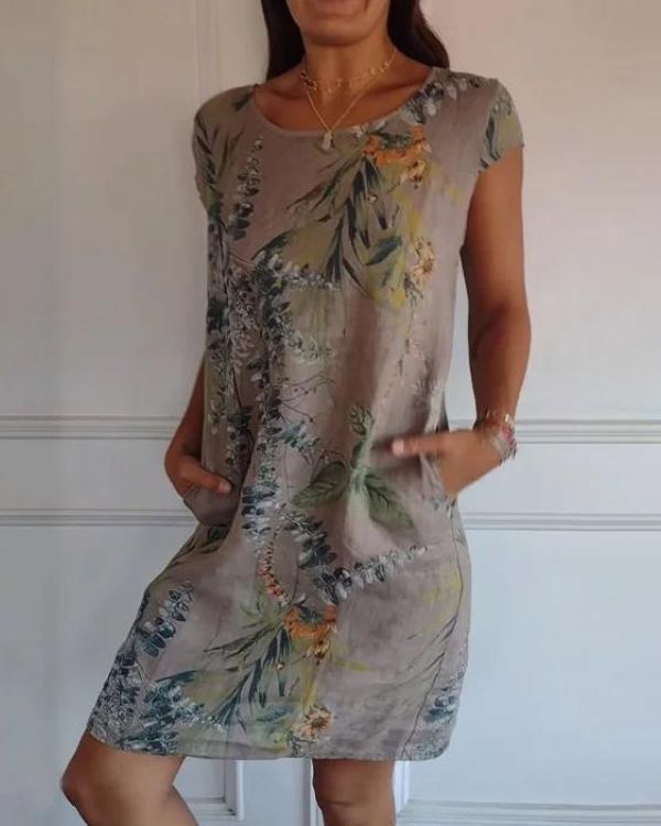 Baumwoll-Leinen Sommerkleid Hedwig