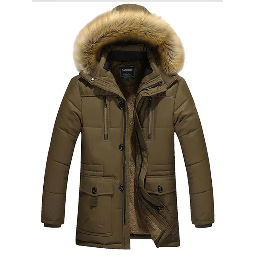ModeGeist | Winterjacke - Damen Parka mit Kapuze und Kunstfell