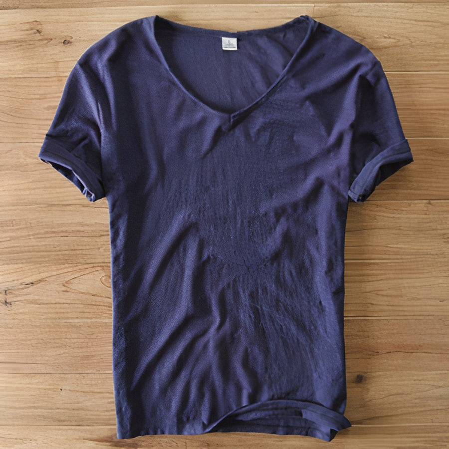 Baumwoll-Leinen T-Shirt für den Sommer - Geno