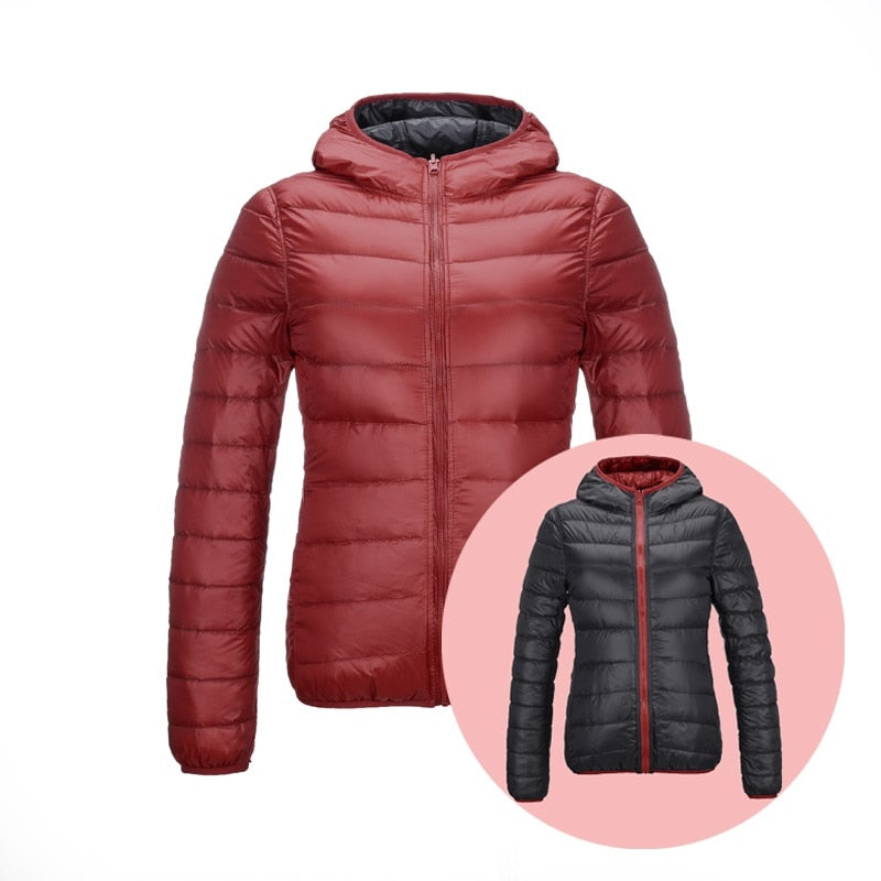ModeGeist | Stylische Wendbare Damen Daunenjacke