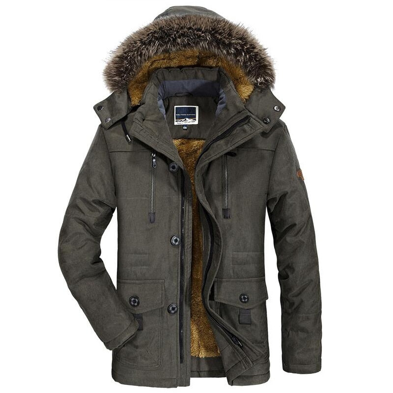 Herren Winterjacke Callum mit Kapuze und Fell