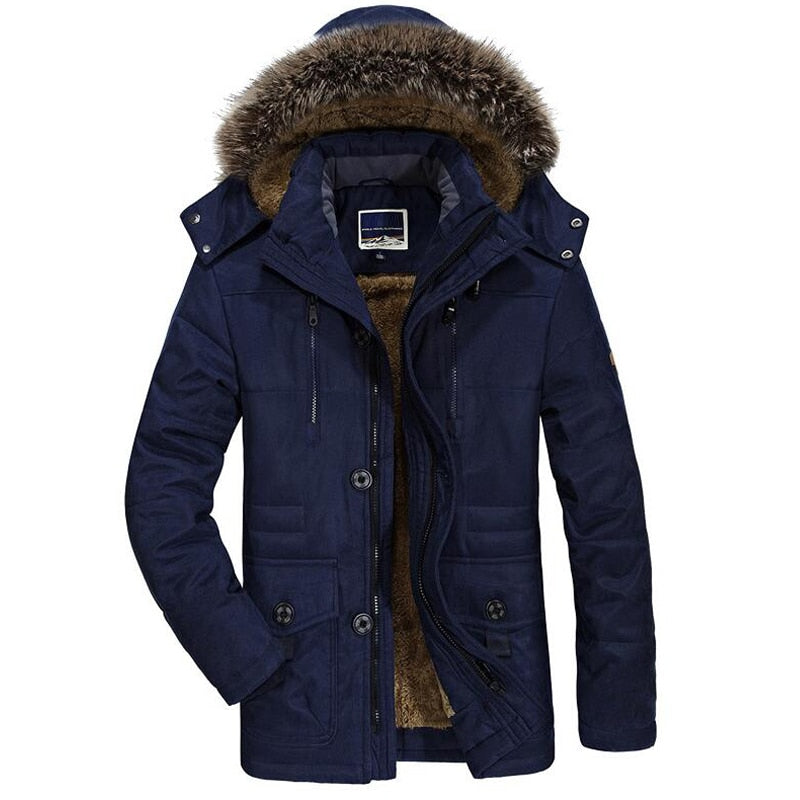 Herren Winterjacke Callum mit Kapuze und Fell