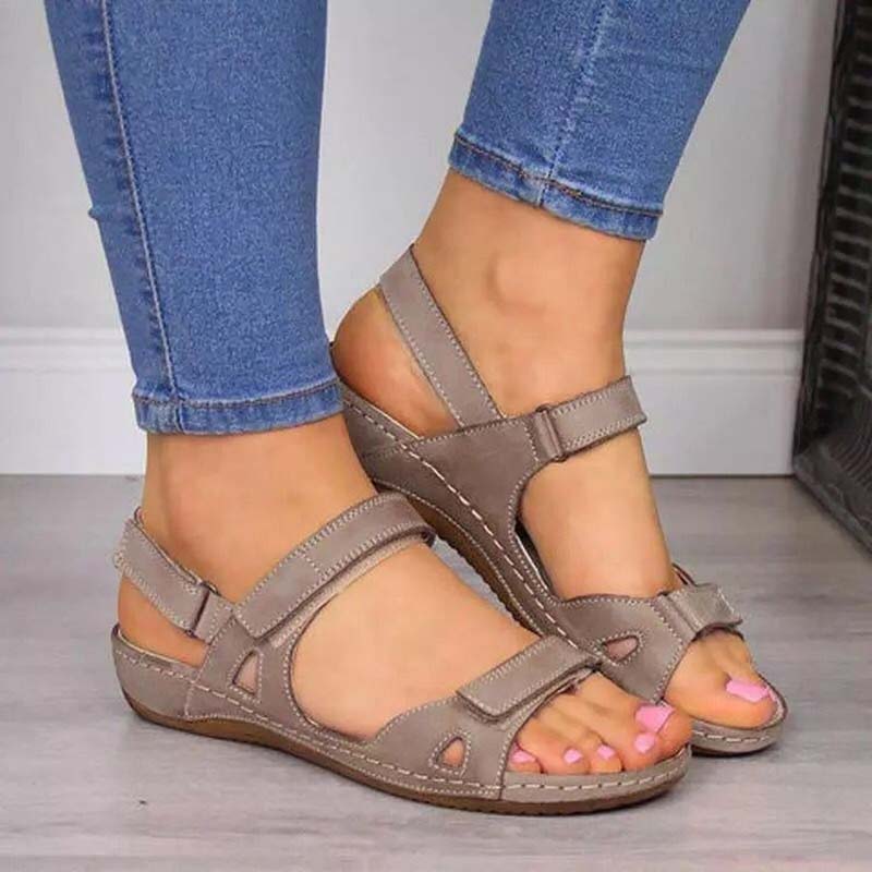 MODEGEIST Damen-Sandalen: Ergonomisch mit Klettverschluss