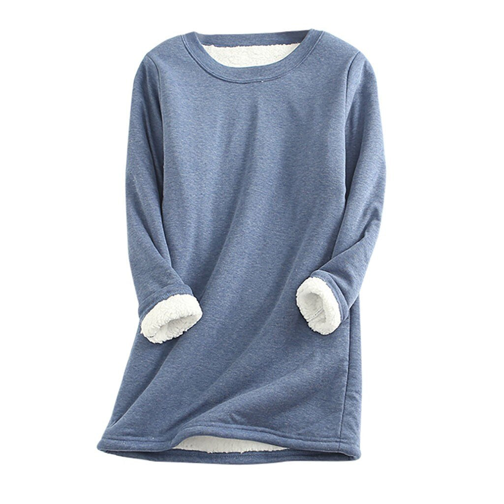 ModeGeist | Weicher Pullover mit Fleece-futter Warm und Bequem Perfekt für Heimeligkeit