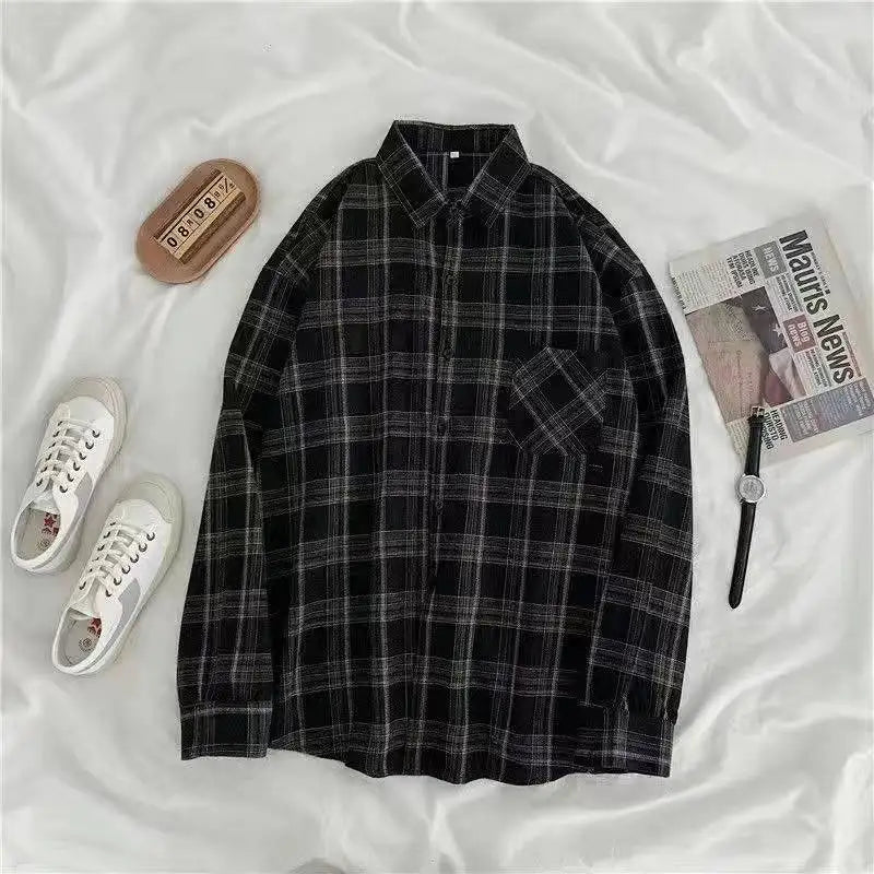 ModeGeist | Klassisch Kariert Overshirt Baumwollmischung Lässig und Zeitlos