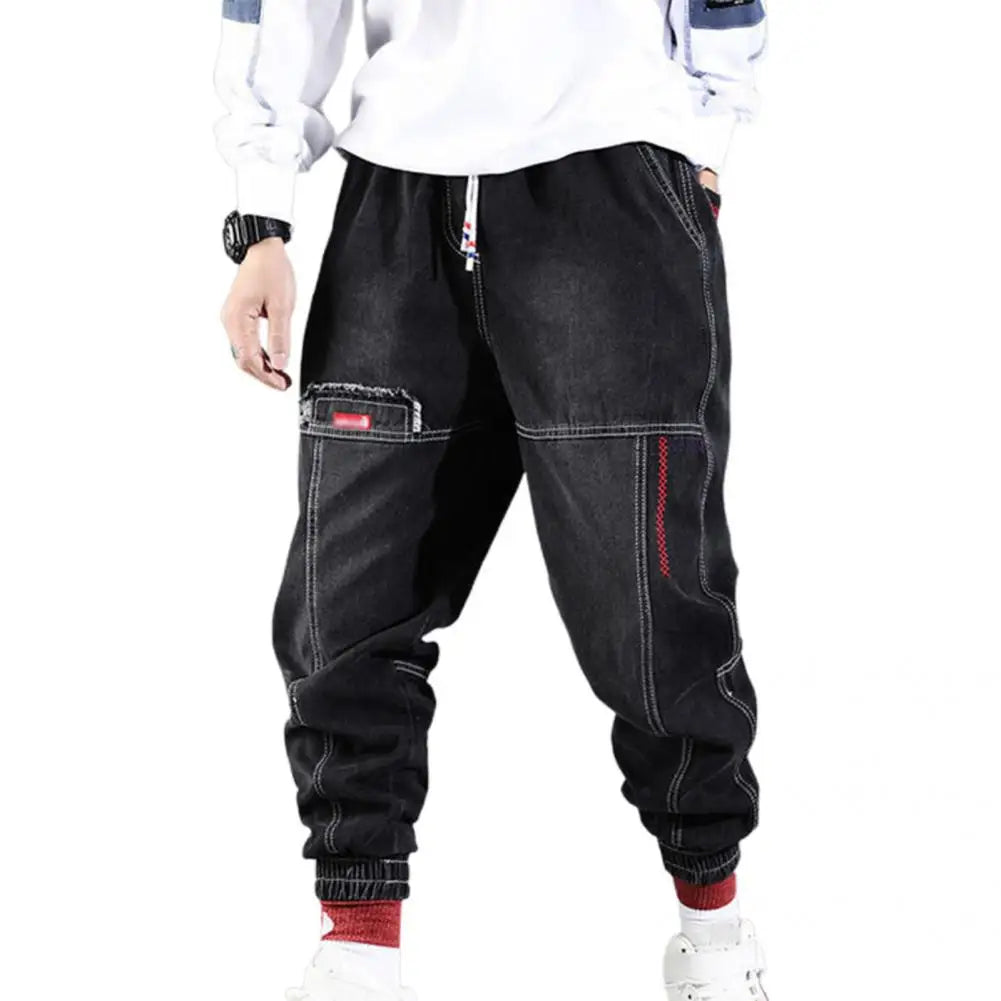 Herren Jogginghose aus Denim mit Kordelzug