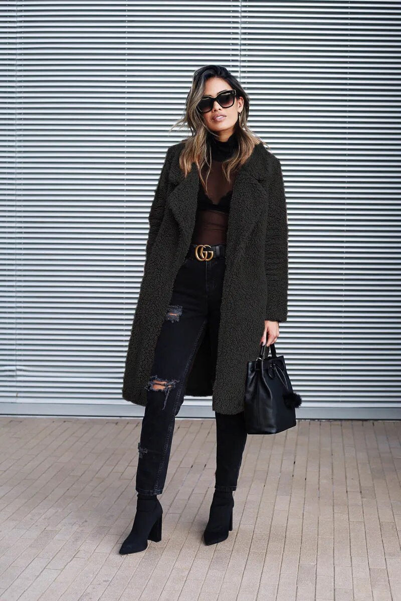 ModeGeist | Lange Fleecejacke Winter