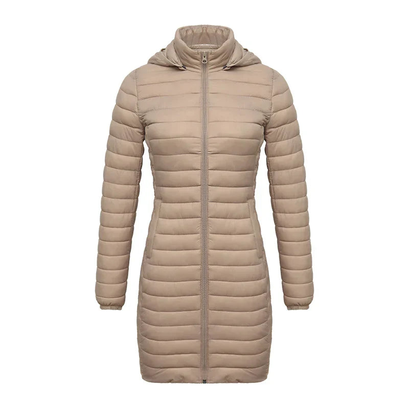 ModeGeist | Slim Fit Abnehmbare Kapuze Reißverschluss Baumwolle Winterjacke