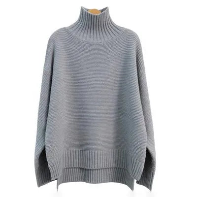 ModeGeist | Oversized Rollkragenpullover Gestricktes Polyester Komfort und Eleganz