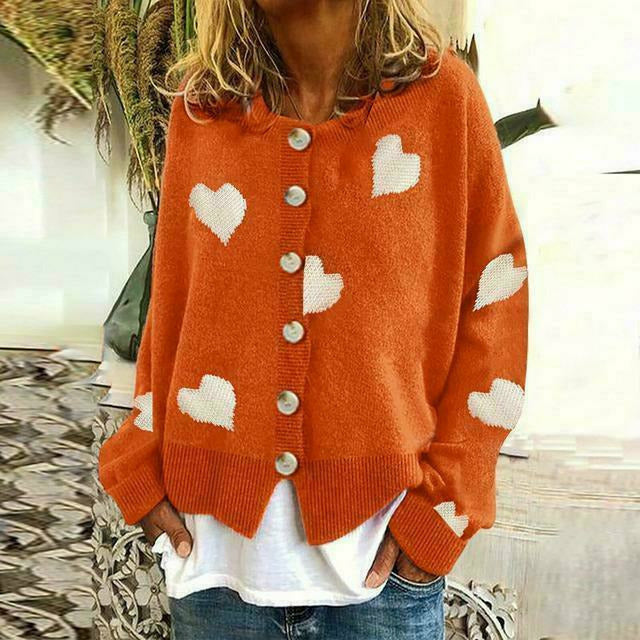 ModeGeist | Strickjacke mit Herzdruck