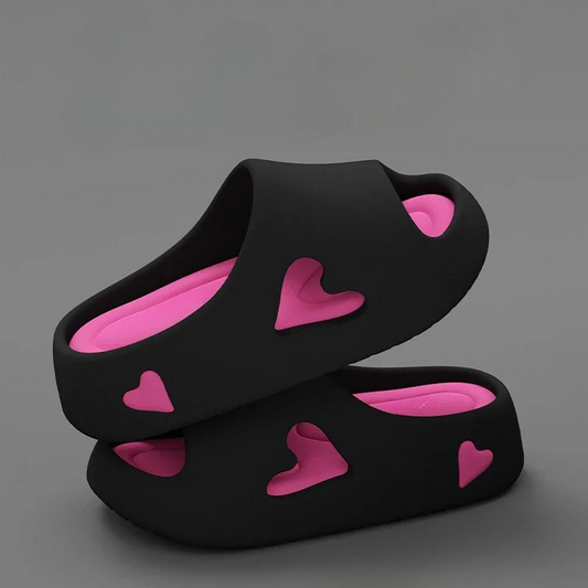 MODEGEIST Damen Flip-Flops Herz-Design EVA-Sohle