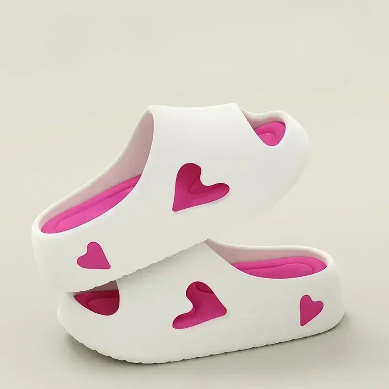 MODEGEIST Damen Flip-Flops Herz-Design EVA-Sohle Komfort