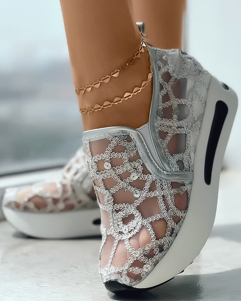 Pailletten-Muffin-Sneaker