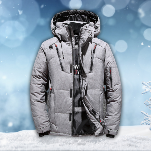 Männer-Steppjacke mit Kapuze