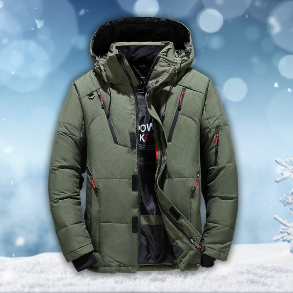 Männer-Steppjacke mit Kapuze