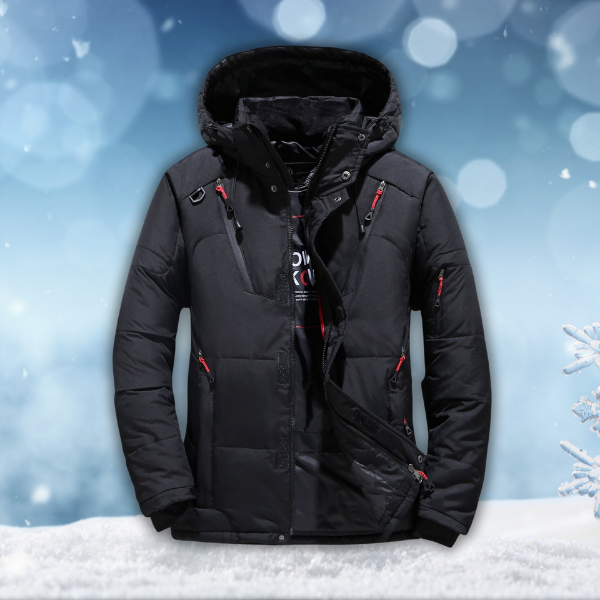 Männer-Steppjacke mit Kapuze