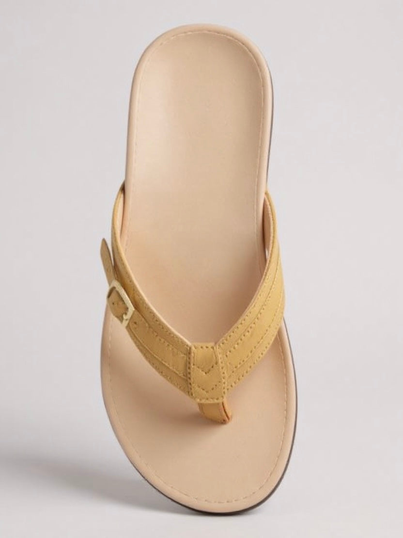 MODEGEIST Damen Zehentrenner Gepolstert Leicht Sommer-Sandalen