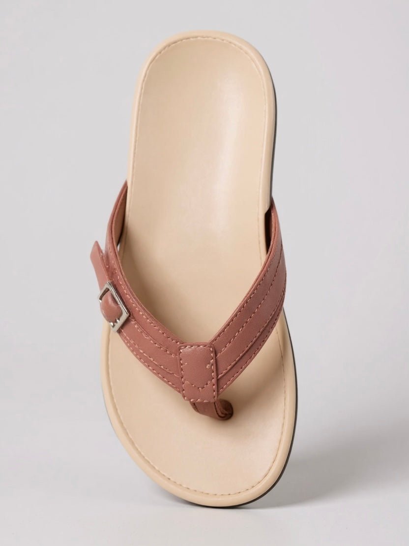 MODEGEIST Damen Zehentrenner Gepolstert Leicht Sommer-Sandalen