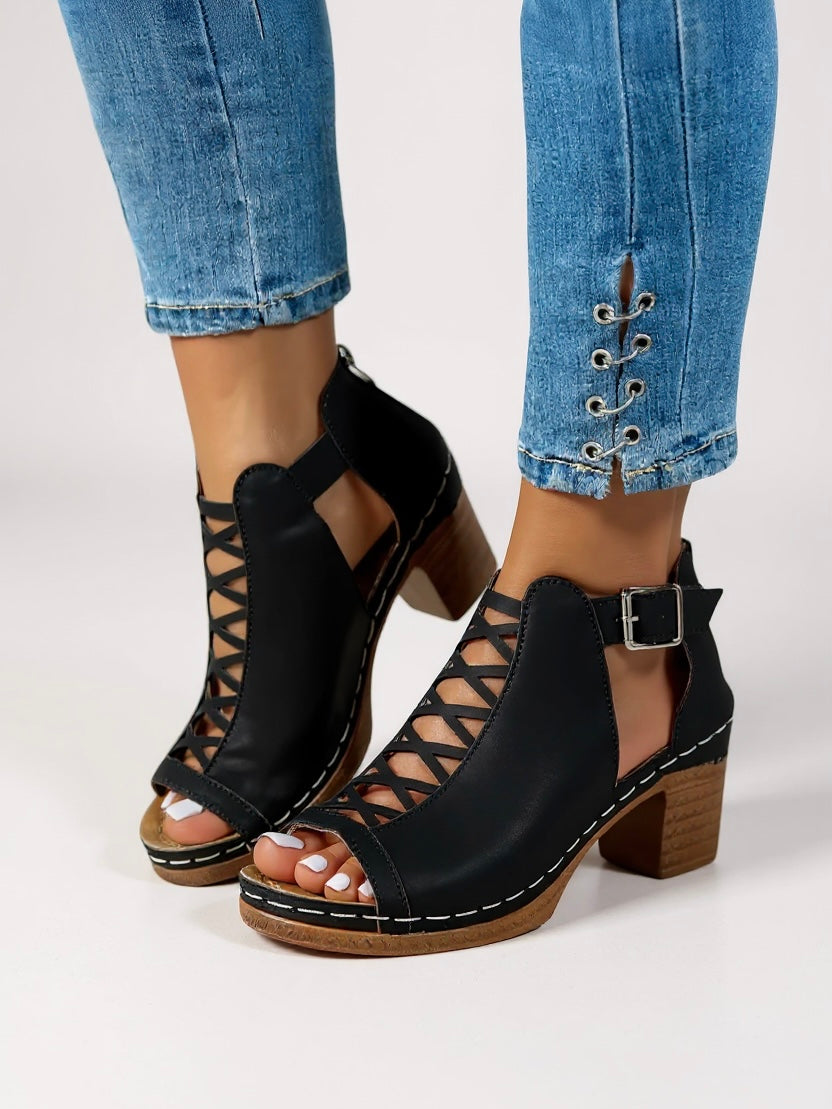 MODEGEIST Damen Sandalen Polsterung verstellbare Riemen