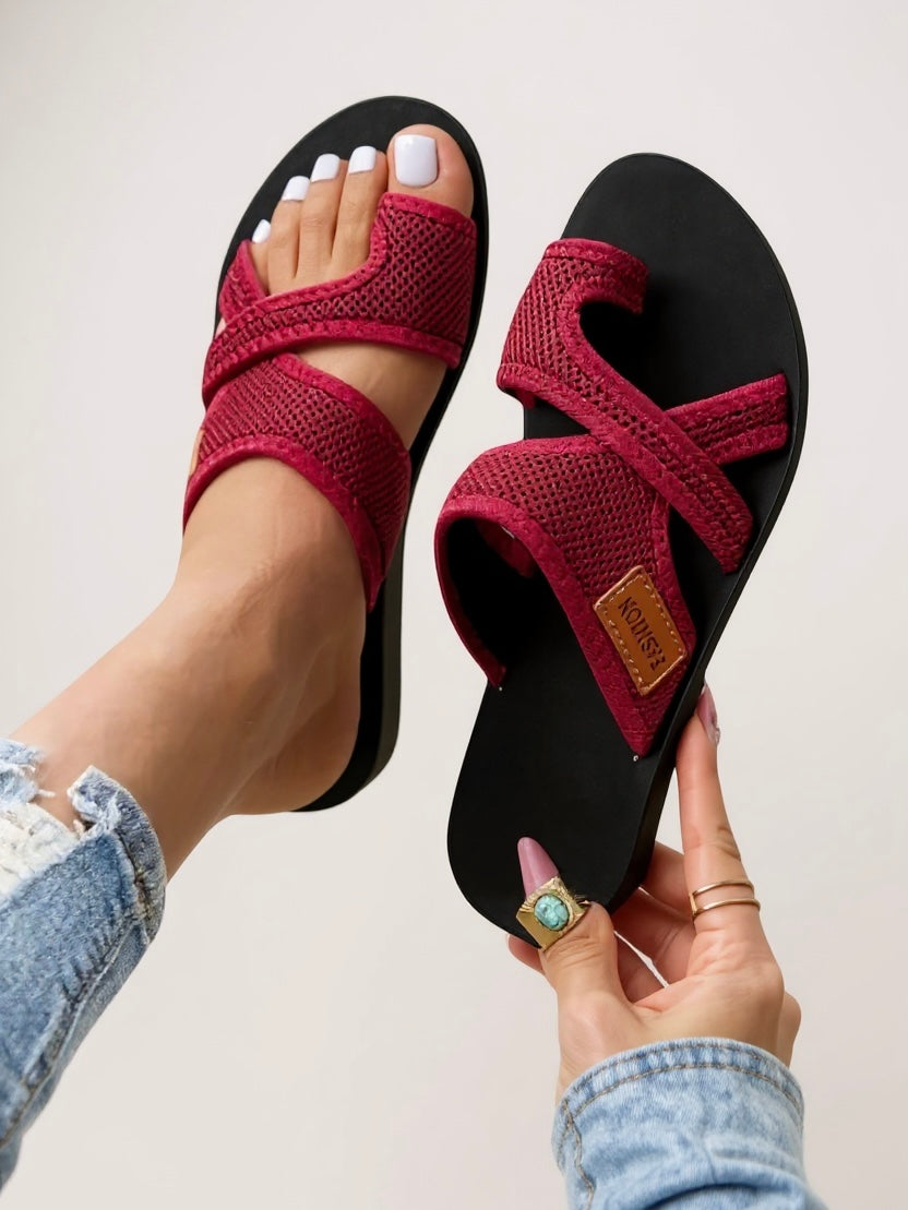 MODEGEIST Damen Pantoletten Mesh gepolstert Slip-On Comfort