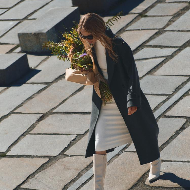ModeGeist | Trenchcoat - Wollmischung - Oversized Fit - Doppelt gefertigt - Klassisches Design
