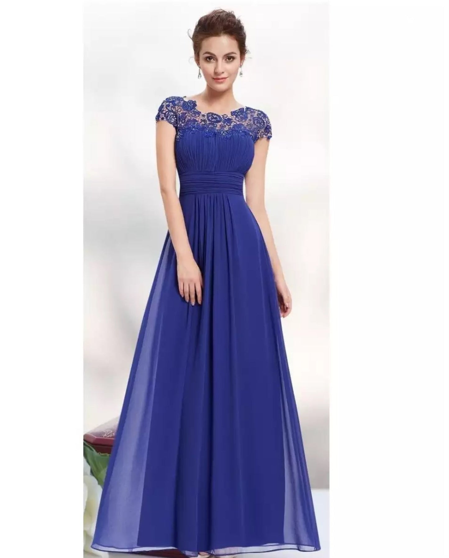 MODEGEIST Damen Festkleid A-Linie Spitze Hochzeitsfeier Abendkleid