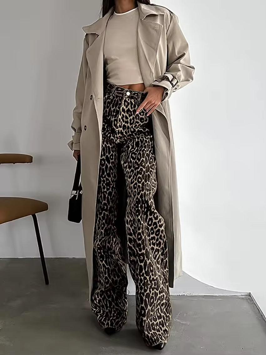ModeGeist | Schlaghose mit Pantherdruck