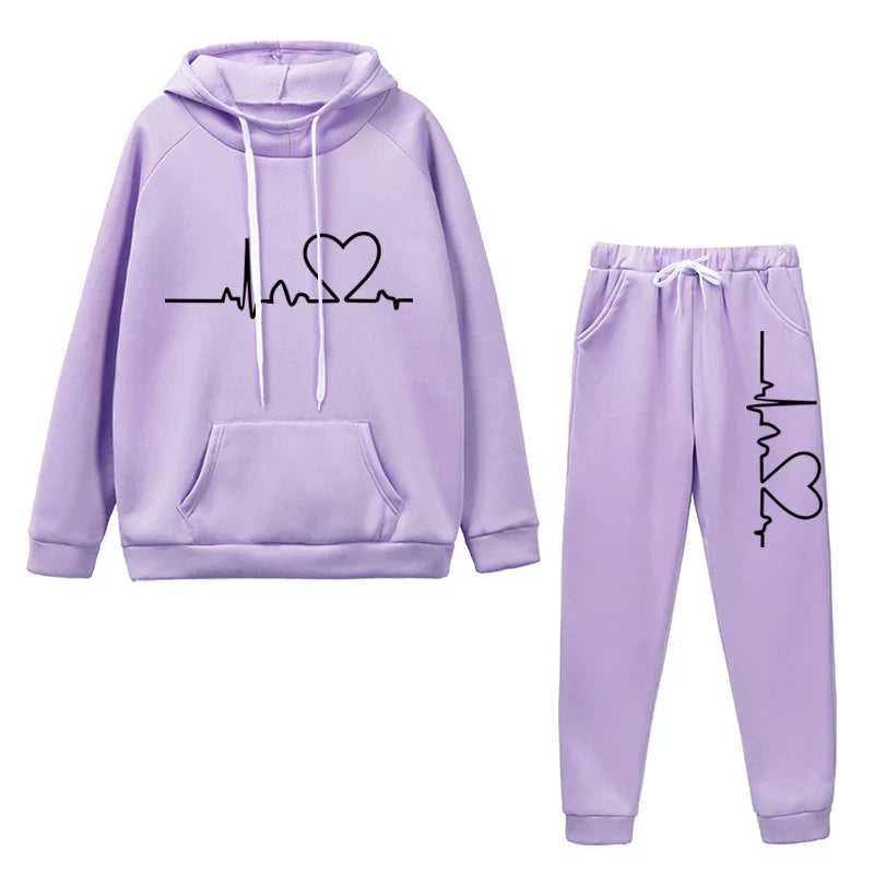 Isla Damen Kapuzenpullover und Hose Set