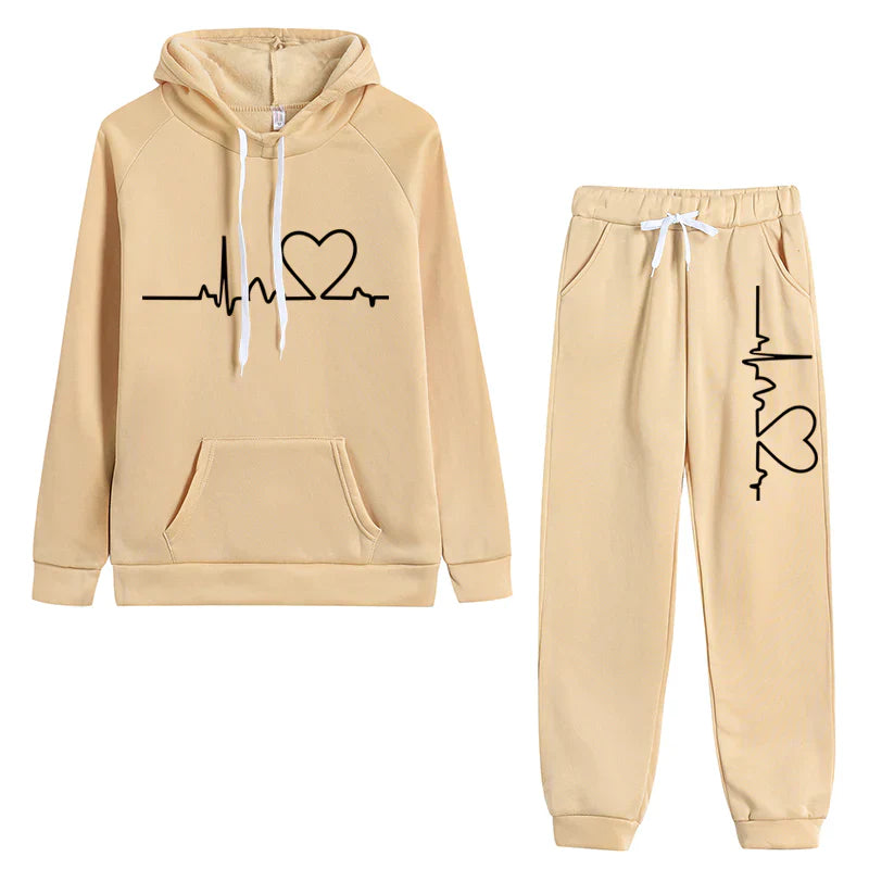 Isla Damen Kapuzenpullover und Hose Set
