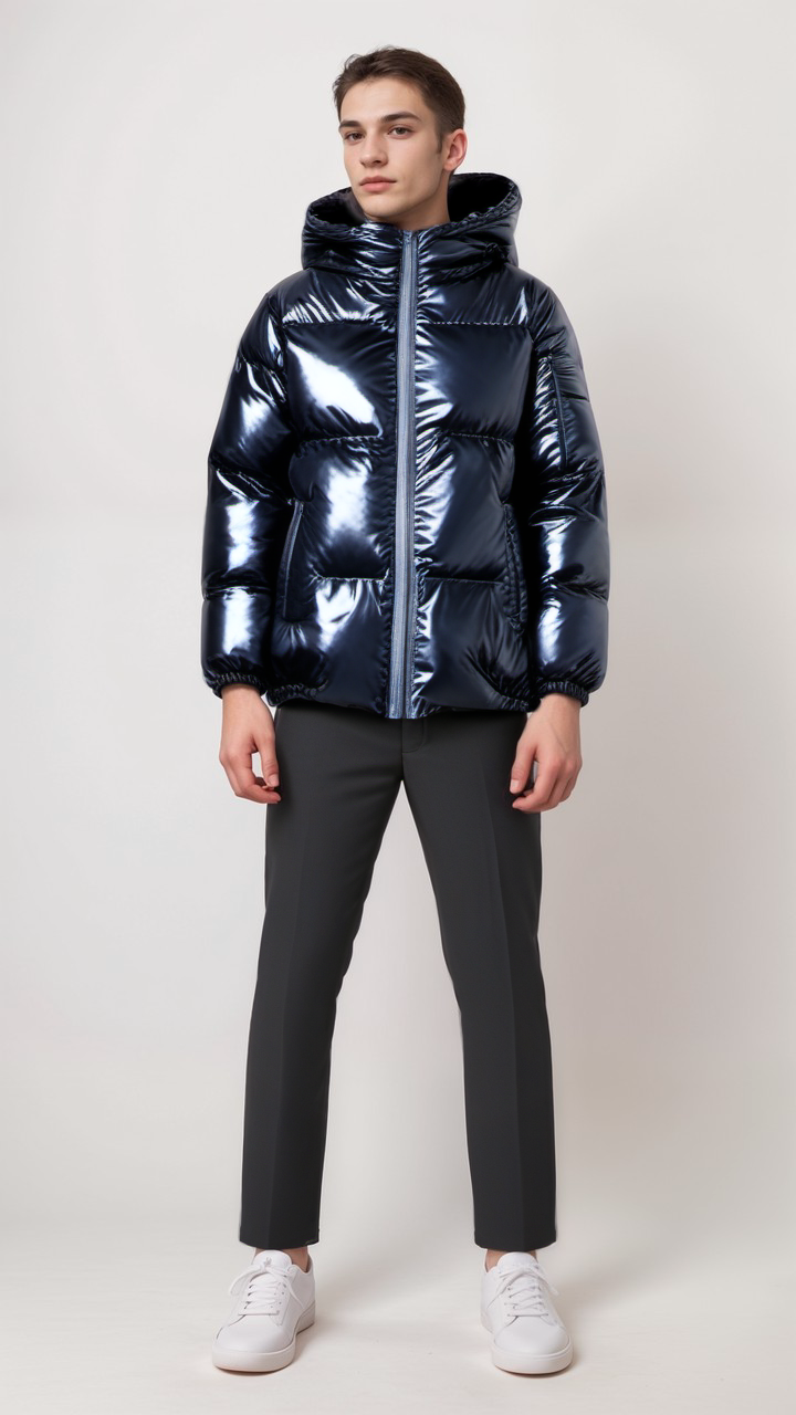 ModeGeist | Gepolsterte Winterjacke mit Kapuze Polyester Warm und Wasserabweisend