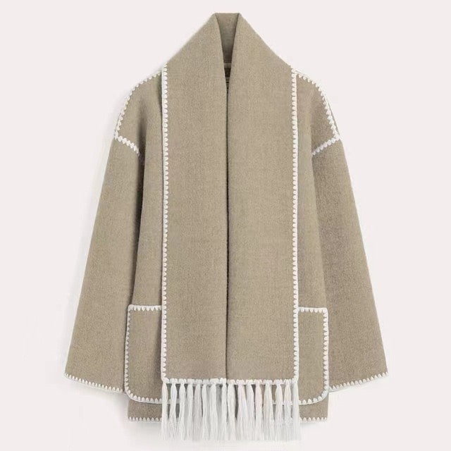 ModeGeist | Bequeme Cape-Jacke aus Wolle