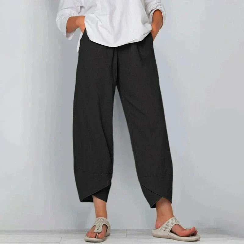 MODEGEIST Damen Sommerhose Leichtgewebe Relaxed Fit Atmungsaktiv