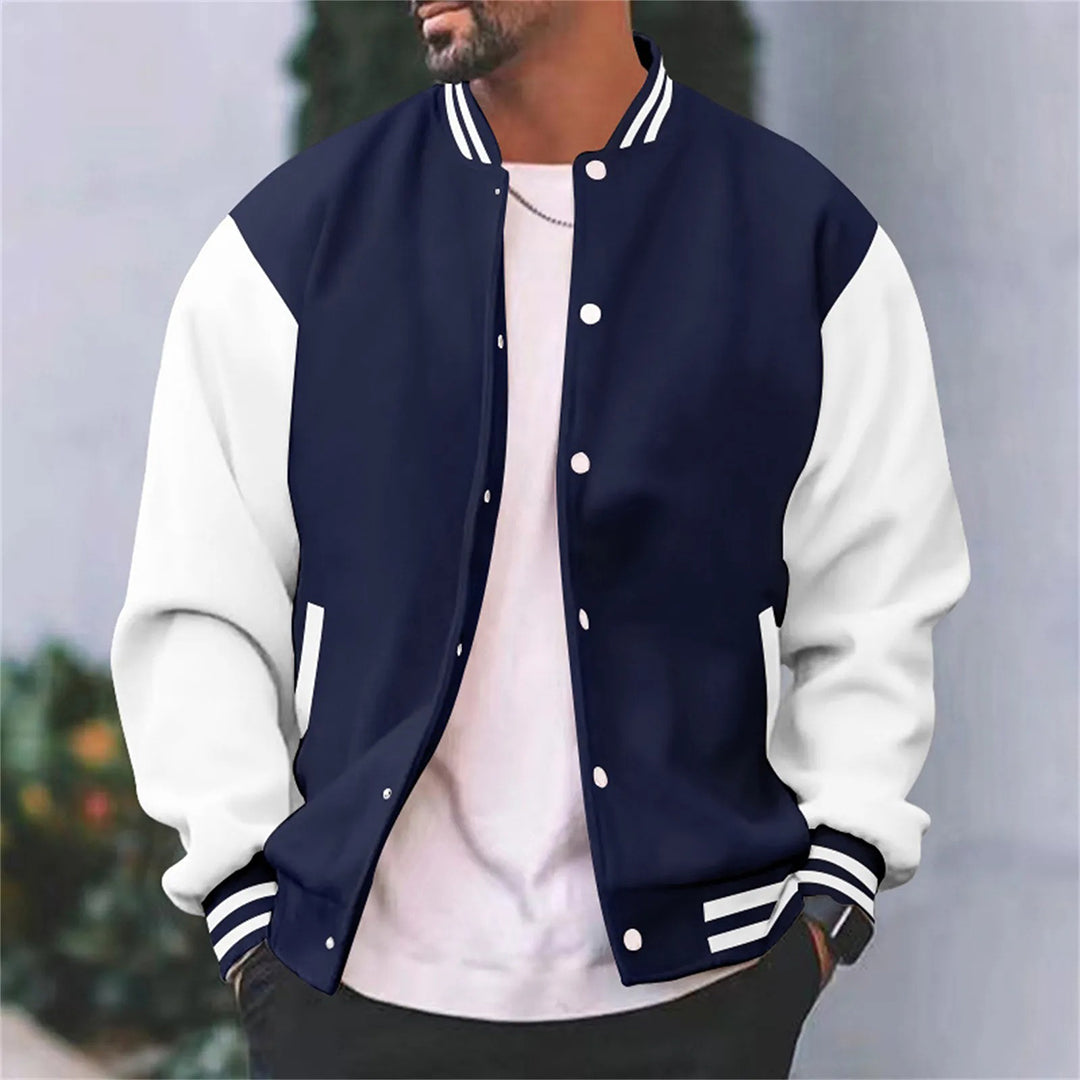 Männer Baseballjacke mit stilvoller Knopfleiste
