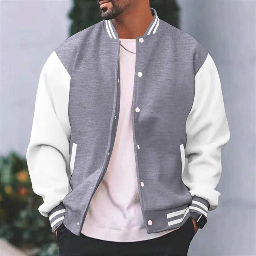 Männer Baseballjacke mit stilvoller Knopfleiste