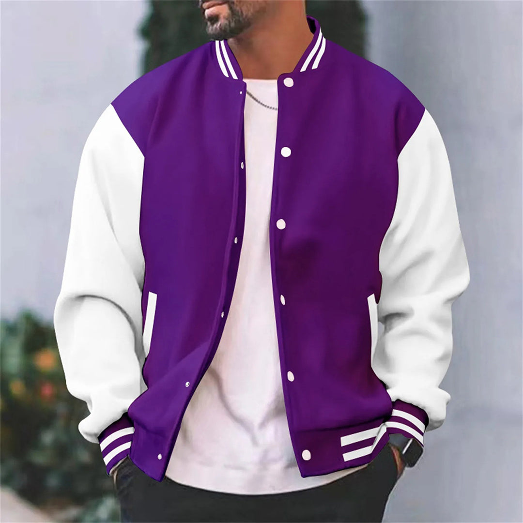 Männer Baseballjacke mit stilvoller Knopfleiste